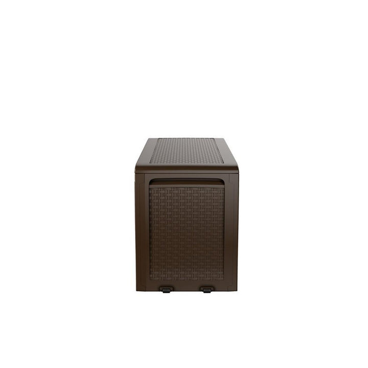 Baule Contenitore giardino Box Keter Samoa Box da giardino in rattan 270L marrone