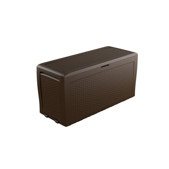 Baule Contenitore giardino Box Keter Samoa Box da giardino in rattan 270L marrone