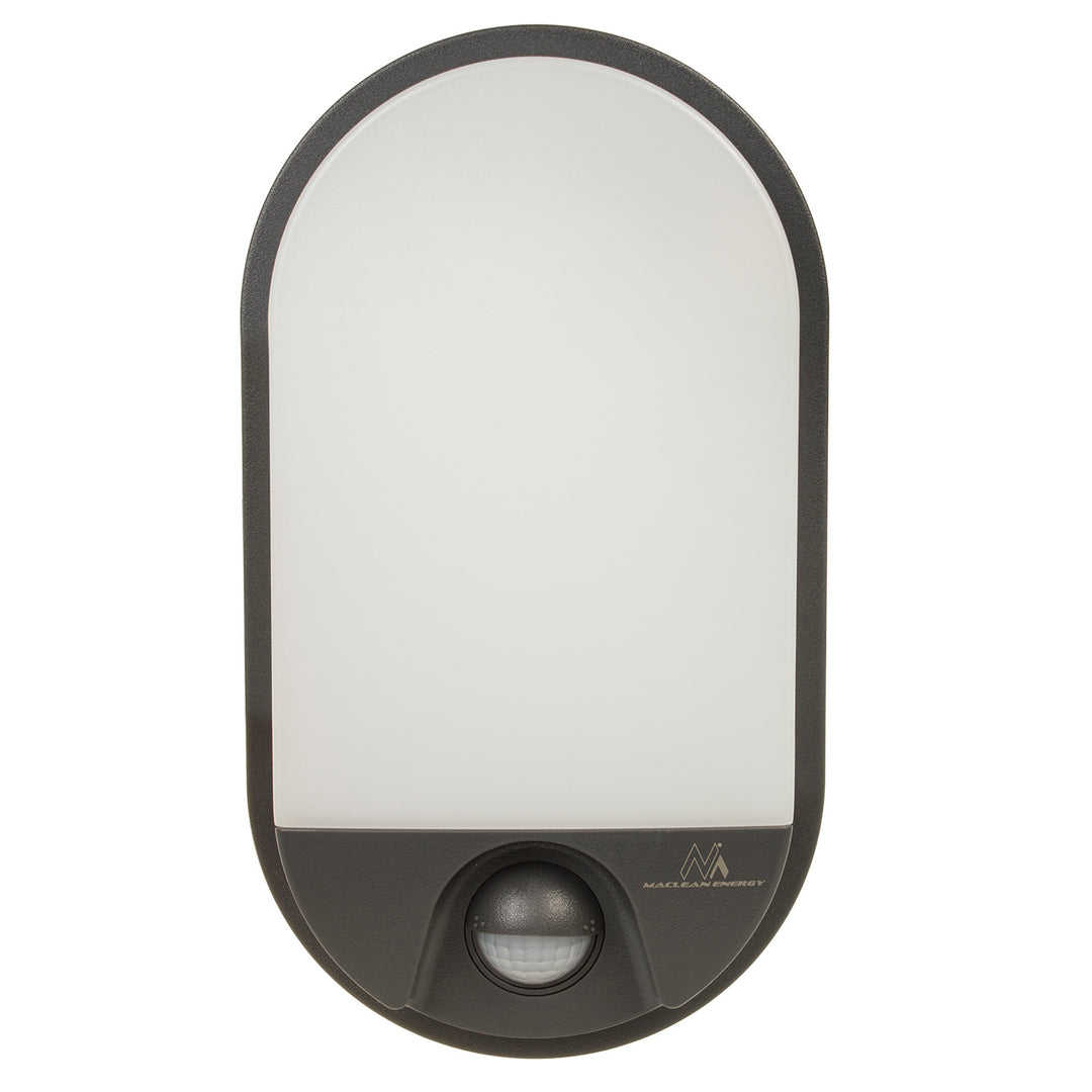 Lampada LED con sensore di movimento a infrarossi MCE340 GR 1100lm 15W IP54 Maclean Energy grigio, bianco naturale (4000K)