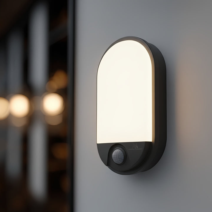 Lampada LED con sensore di movimento a infrarossi MCE340 GR 1100lm 15W IP54 Maclean Energy grigio, bianco naturale (4000K)