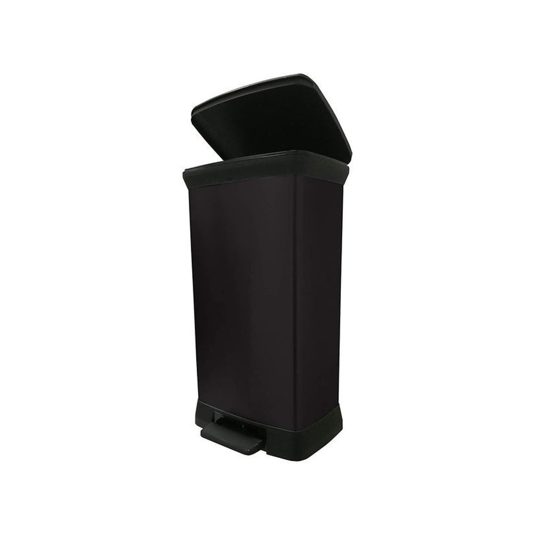 Portarifiuti metallico con pedale CURVER DECO BIN 50L - colore nero