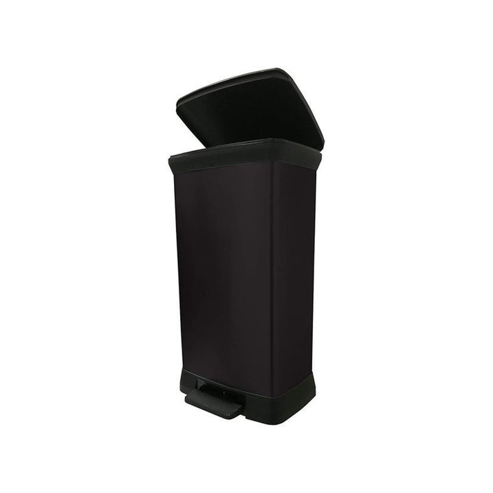 Portarifiuti metallico con pedale CURVER DECO BIN 50L - colore nero