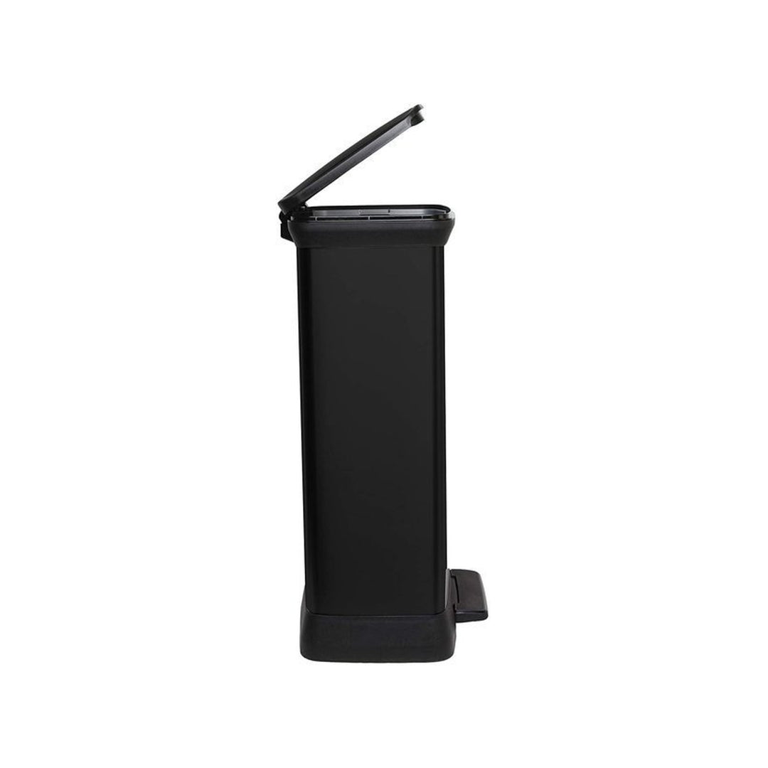 Portarifiuti metallico con pedale CURVER DECO BIN 50L - colore nero