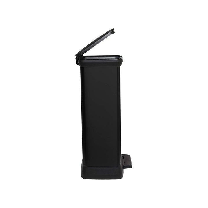 Portarifiuti metallico con pedale CURVER DECO BIN 50L - colore nero