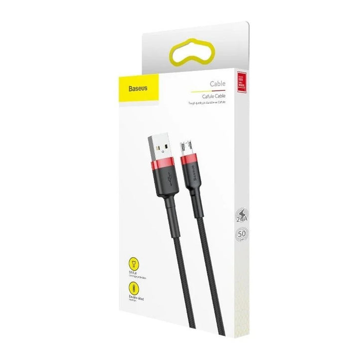 Cavo USB/MicroUSB da 2,0 m QC3.0 2,4A (CAMKLF-C91) in treccia di nylon