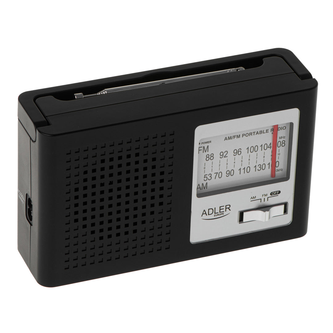 Radio Adler, portatile, AM e FM, antenna, funzionamento a rete e a batteria, AD 1909