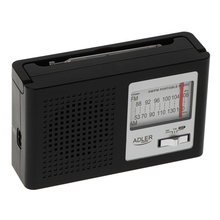 Radio Adler, portatile, AM e FM, antenna, funzionamento a rete e a batteria, AD 1909