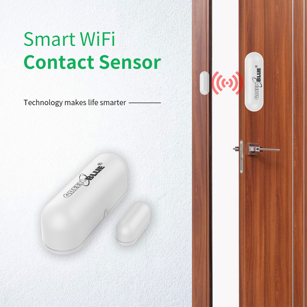 GreenBlue GB715 Sensore WiFi Sistema Allarme con notifica in apertura e chiusura porte o finaster. Magnetico