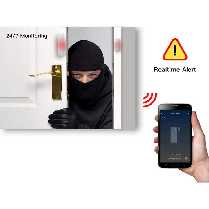 GreenBlue GB715 Sensore WiFi Sistema Allarme con notifica in apertura e chiusura porte o finaster. Magnetico