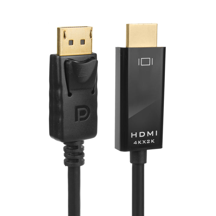 Cavo di collegamento Display Port (DP) a HDMI 4K / 30Hz con connessioni placcate oro 1,8 m nero