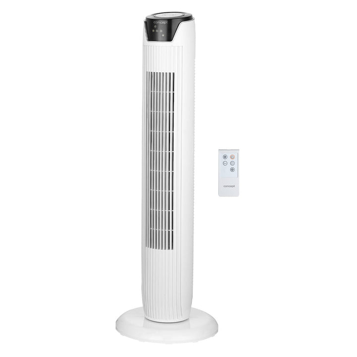 Ventola ventilatore a colonna con telecomando - bianco