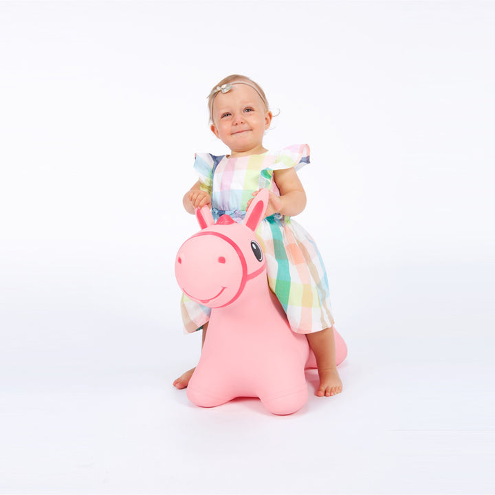 Salterino rosa Hoppimals cavallo rosa - un divertimento enorme e unico nel saltare