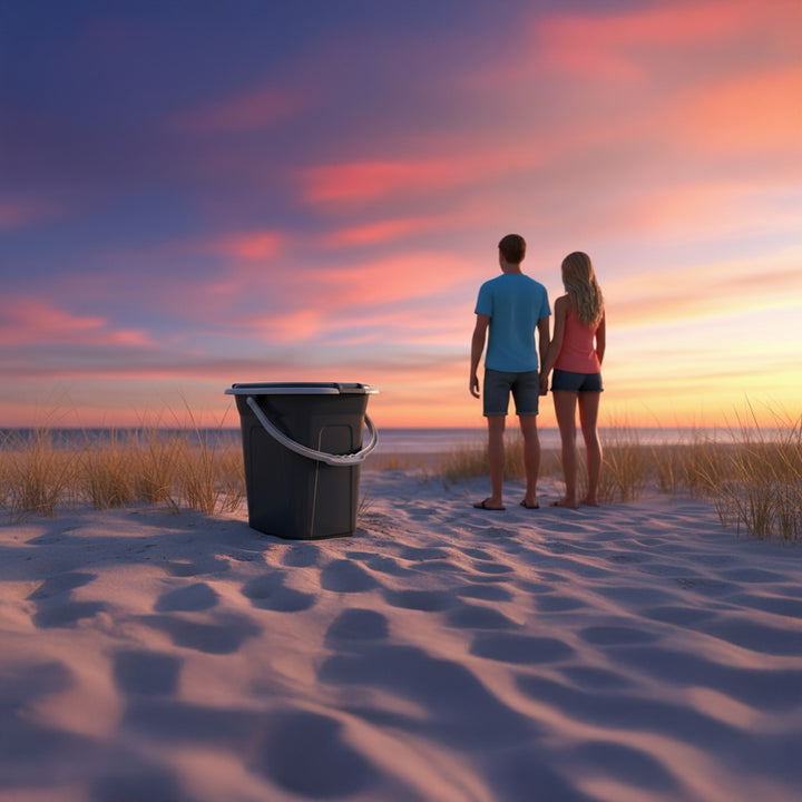 Secchio Turistico Toilette Bagno Campeggio Camping WC Portatile Greenblue