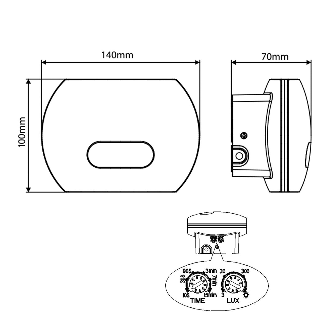 Lampada da parete a LED con sensore di movimento PIR Sensore crepuscolare Lampada da parete per esterno Lampada da parete Illuminazione per interni / esterni IP65 4000K bianco neutro (20W (1600lm))
