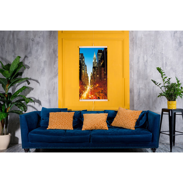 Riscaldatore a infrarossi - pannello riscaldante flessibile 430W TRIO pattern 2 Manhattan, dimensioni 100x57cm con regolatore