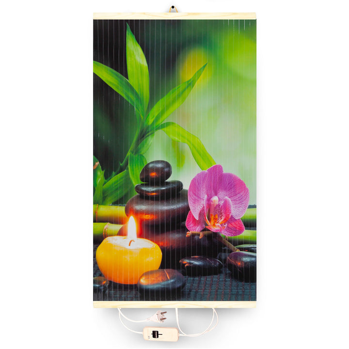 Riscaldatore a infrarossi - pannello riscaldante flessibile 430W TRIO design 3 harmony, dimensioni 100x57cm con regolatore