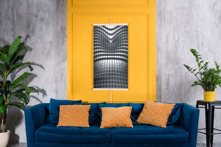 Riscaldatore a infrarossi - pannello riscaldante flessibile 430W TRIO modello 7 astratto, dimensioni 100x57cm con regolatore