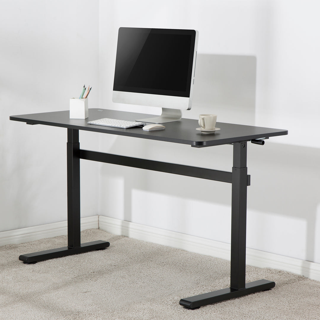 Scrivania manuale regolabile in altezza Ergo Office, max 40 kg, altezza massima 117 cm, con piano di lavoro sit/stand, ER-401 B