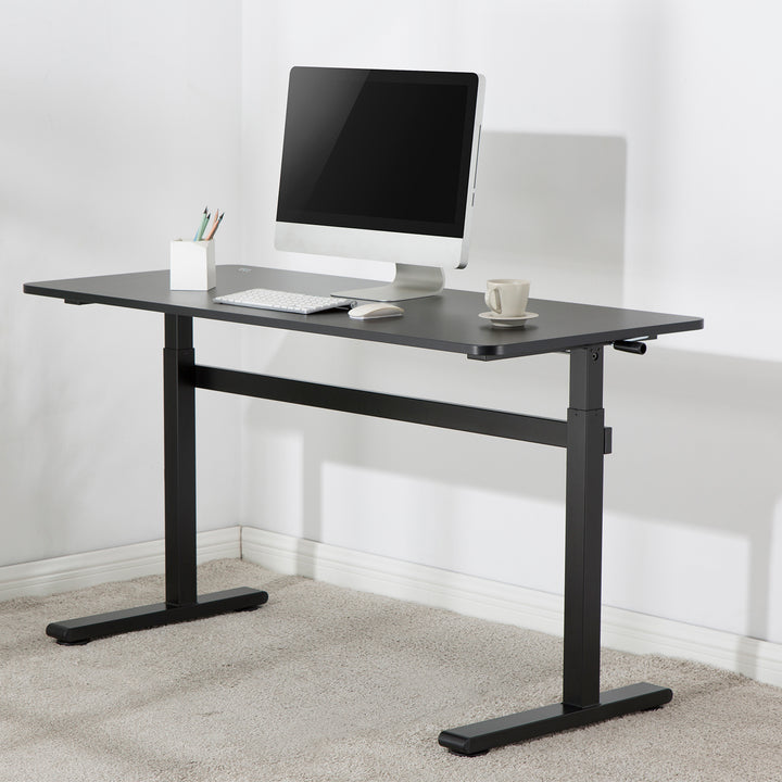 Scrivania manuale regolabile in altezza Ergo Office, max 40 kg, altezza massima 117 cm, con piano di lavoro sit/stand, ER-401 B