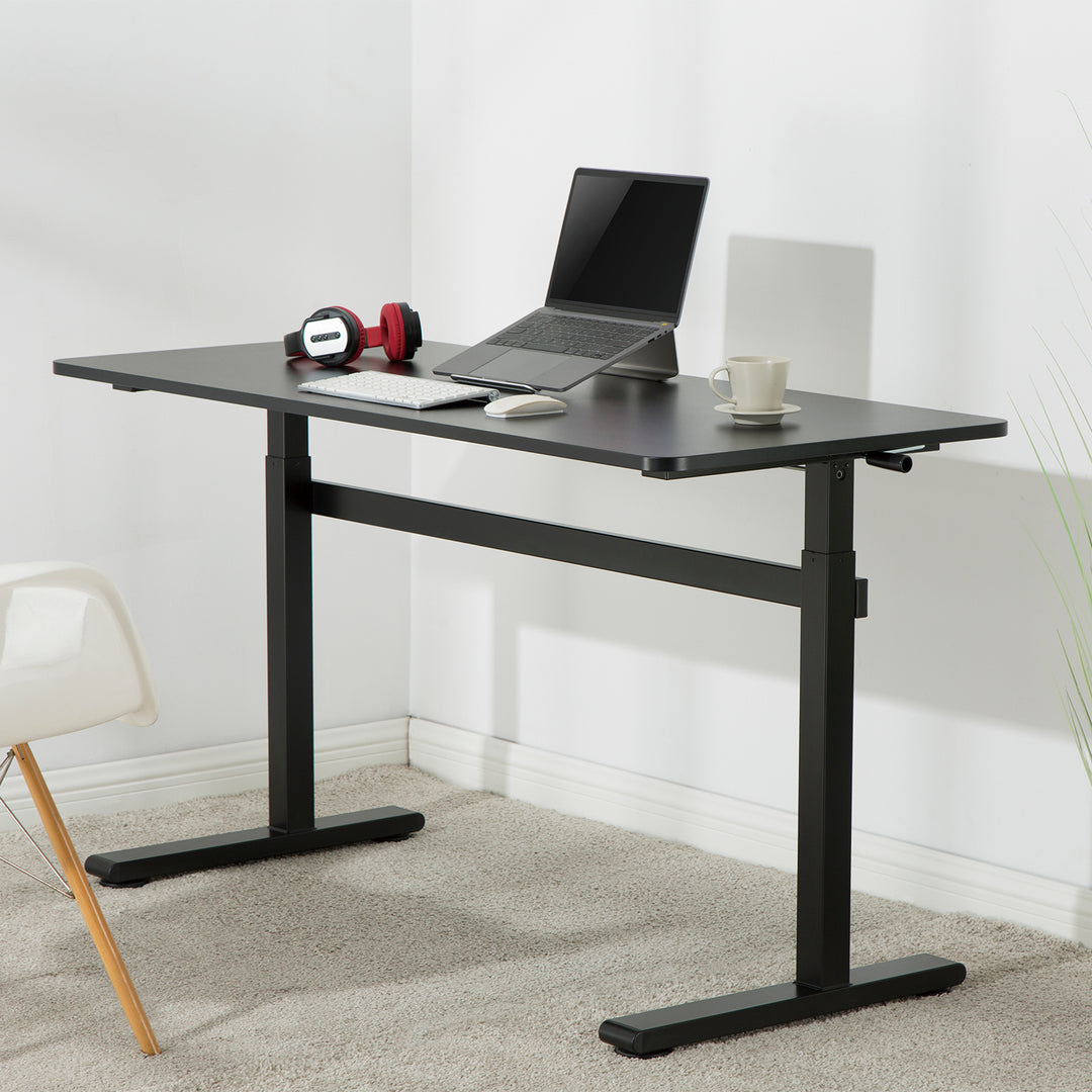 Scrivania manuale regolabile in altezza Ergo Office, max 40 kg, altezza massima 117 cm, con piano di lavoro sit/stand, ER-401 B