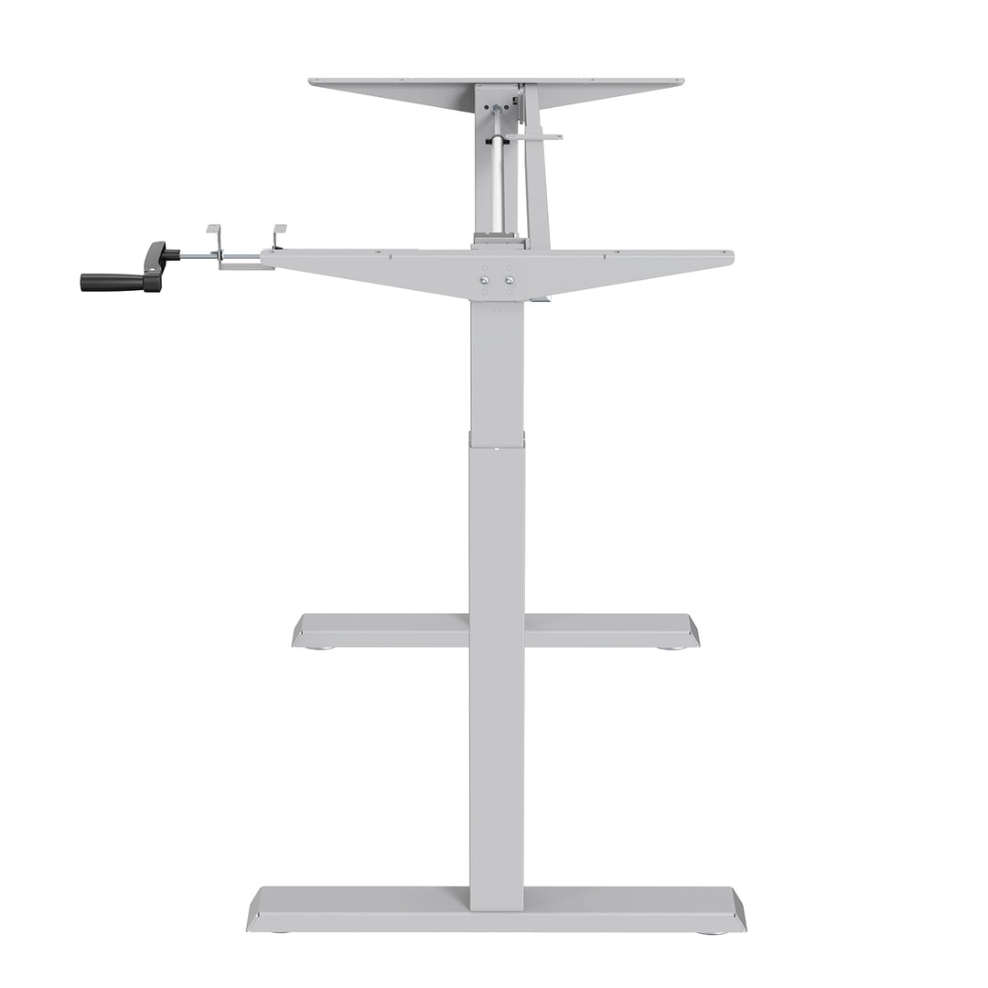 Ergo Office ER-402 W Telaio della scrivania con regolazione manuale dell'altezza, max 70 kg, altezza massima 130 cm, senza piano d'appoggio, bianco
