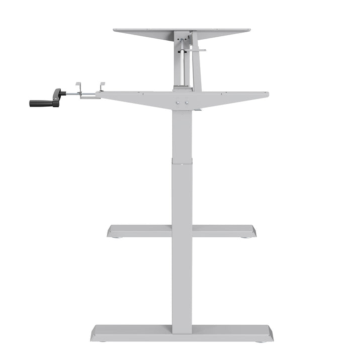 Ergo Office ER-402 W Telaio della scrivania con regolazione manuale dell'altezza, max 70 kg, altezza massima 130 cm, senza piano d'appoggio, bianco