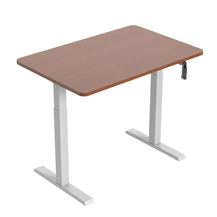 Ergo Office ER-402 W Telaio della scrivania con regolazione manuale dell'altezza, max 70 kg, altezza massima 130 cm, senza piano d'appoggio, bianco