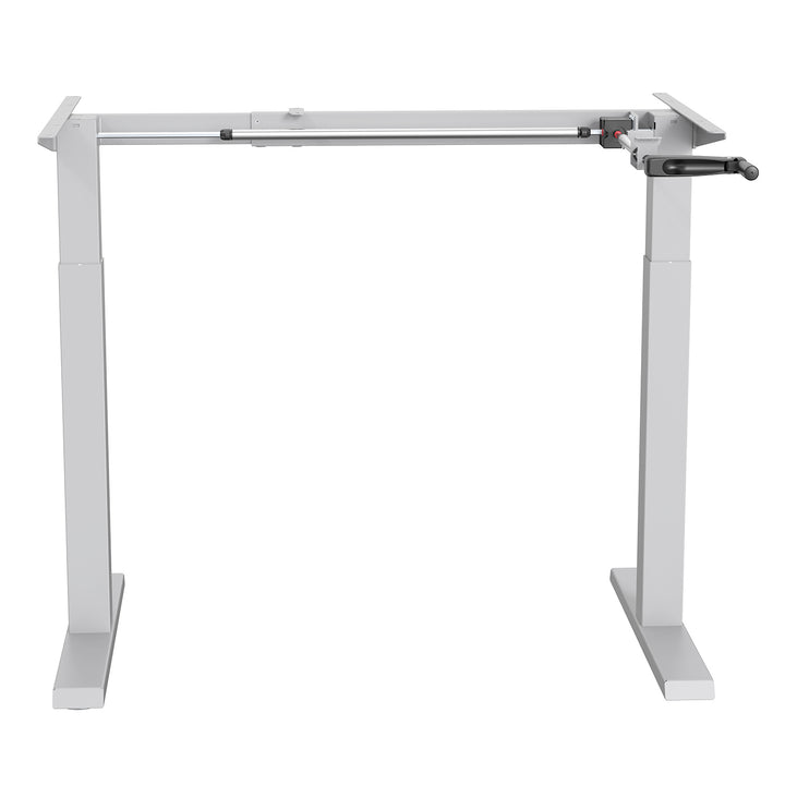 Ergo Office ER-402 W Telaio della scrivania con regolazione manuale dell'altezza, max 70 kg, altezza massima 130 cm, senza piano d'appoggio, bianco