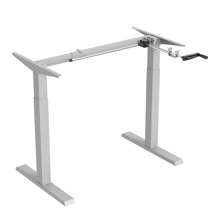 Ergo Office ER-402 W Telaio della scrivania con regolazione manuale dell'altezza, max 70 kg, altezza massima 130 cm, senza piano d'appoggio, bianco