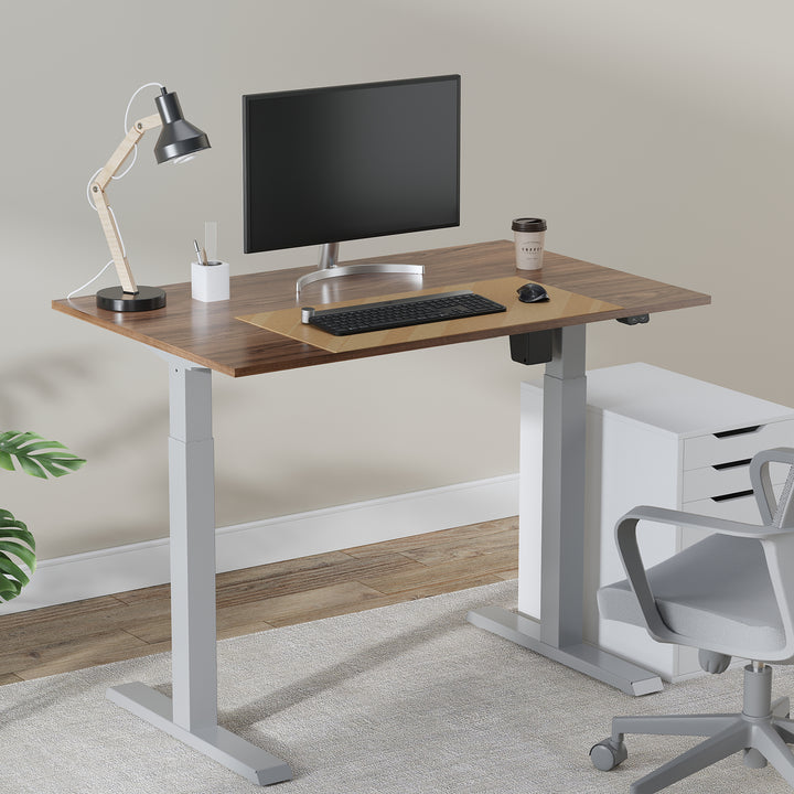 Ergo Office ER-403G Telaio dell scrivania  regolazione elettrica dell'altezza, max. 123 cm, peso massimo 70 kg, senza piano d'appoggio, grigio,