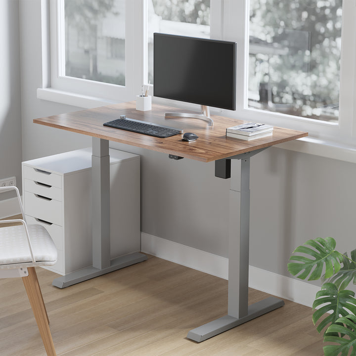 Ergo Office ER-403G Telaio dell scrivania  regolazione elettrica dell'altezza, max. 123 cm, peso massimo 70 kg, senza piano d'appoggio, grigio,