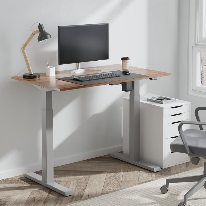 Ergo Office ER-403G Telaio dell scrivania  regolazione elettrica dell'altezza, max. 123 cm, peso massimo 70 kg, senza piano d'appoggio, grigio,
