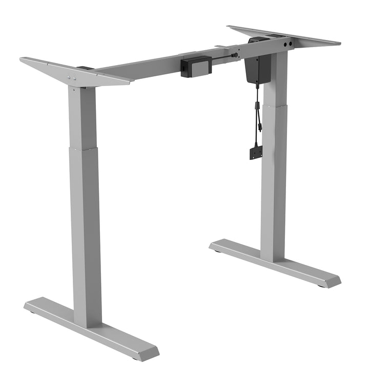 Ergo Office ER-403G Telaio dell scrivania  regolazione elettrica dell'altezza, max. 123 cm, peso massimo 70 kg, senza piano d'appoggio, grigio,