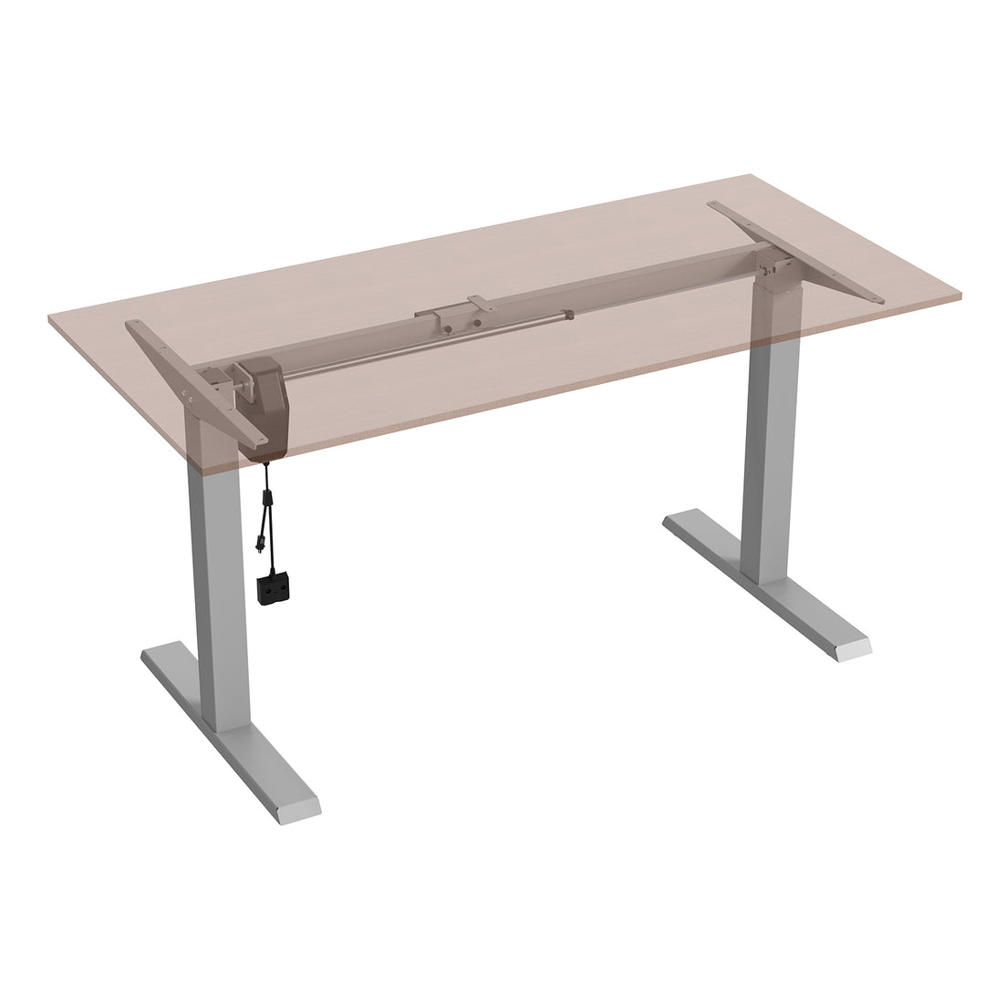 Ergo Office ER-403G Telaio dell scrivania  regolazione elettrica dell'altezza, max. 123 cm, peso massimo 70 kg, senza piano d'appoggio, grigio,