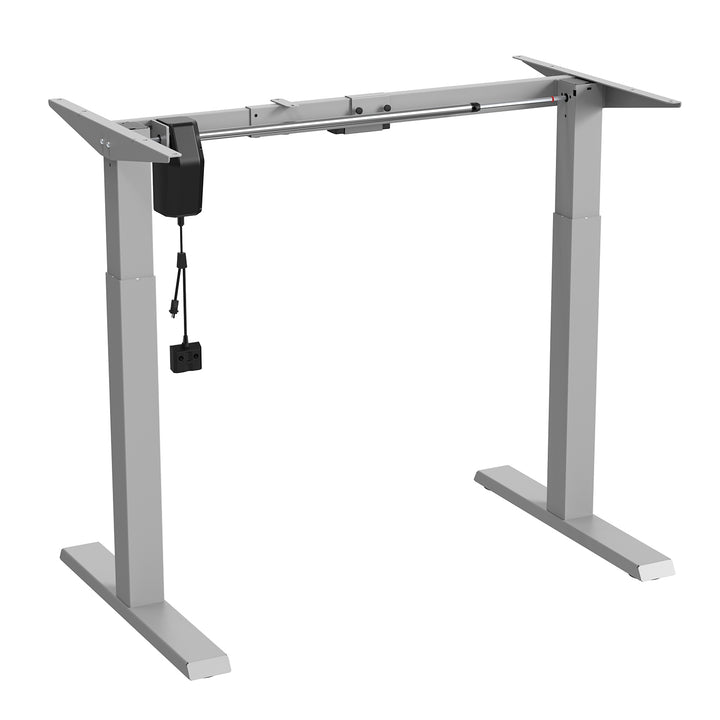 Ergo Office ER-403G Telaio dell scrivania  regolazione elettrica dell'altezza, max. 123 cm, peso massimo 70 kg, senza piano d'appoggio, grigio,