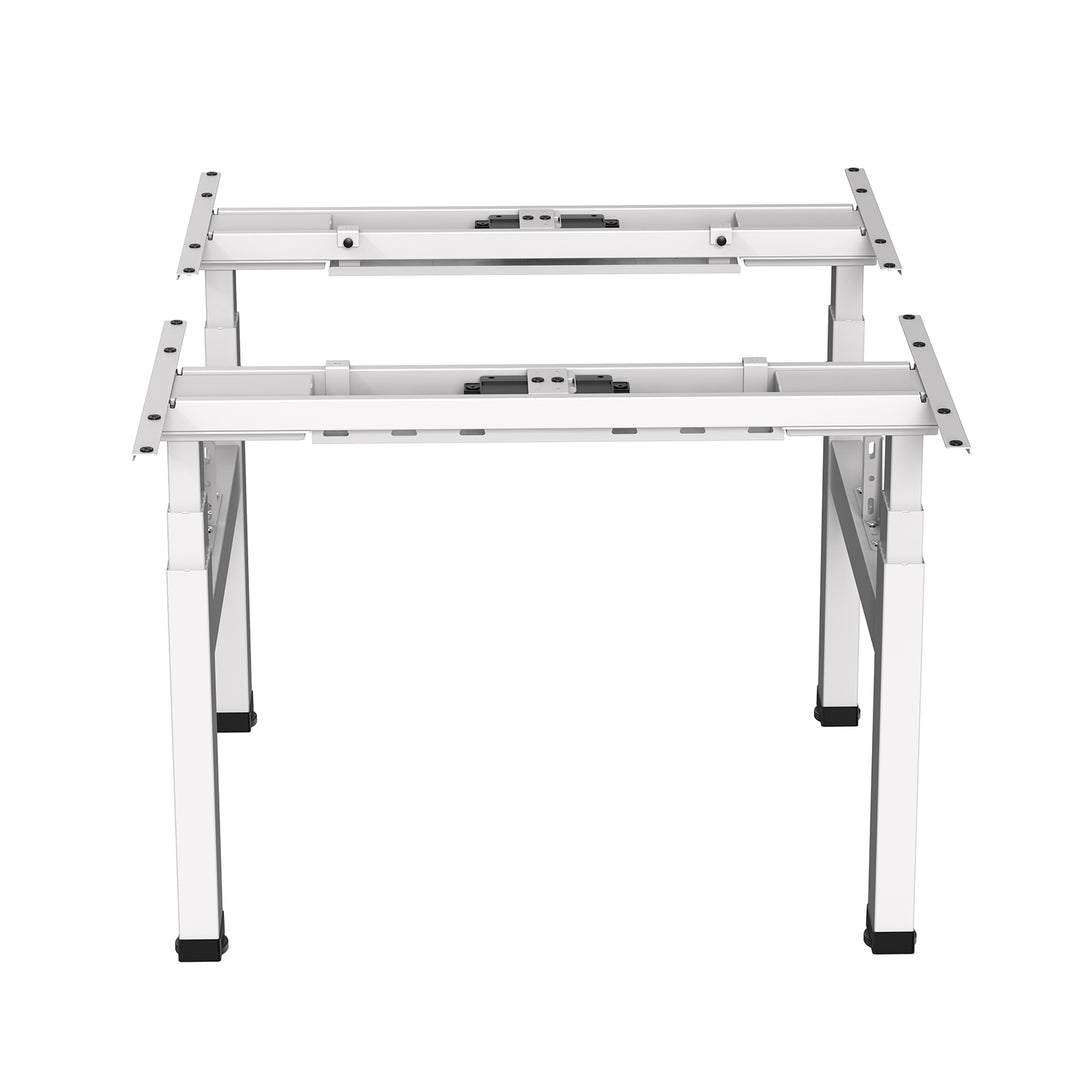 Ergo Office ER-404W Telaio per scrivania doppia scrivania Sit-Stand elettrica regolazione dell'altezza senza piano d'appoggio fino a 2x125kg altezza massima 128cm Bianco