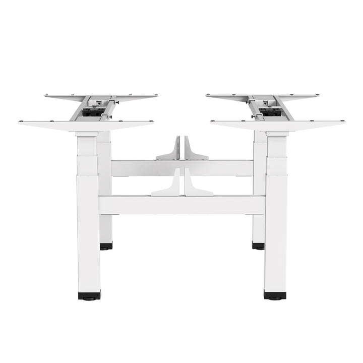 Ergo Office ER-404W Telaio per scrivania doppia scrivania Sit-Stand elettrica regolazione dell'altezza senza piano d'appoggio fino a 2x125kg altezza massima 128cm Bianco