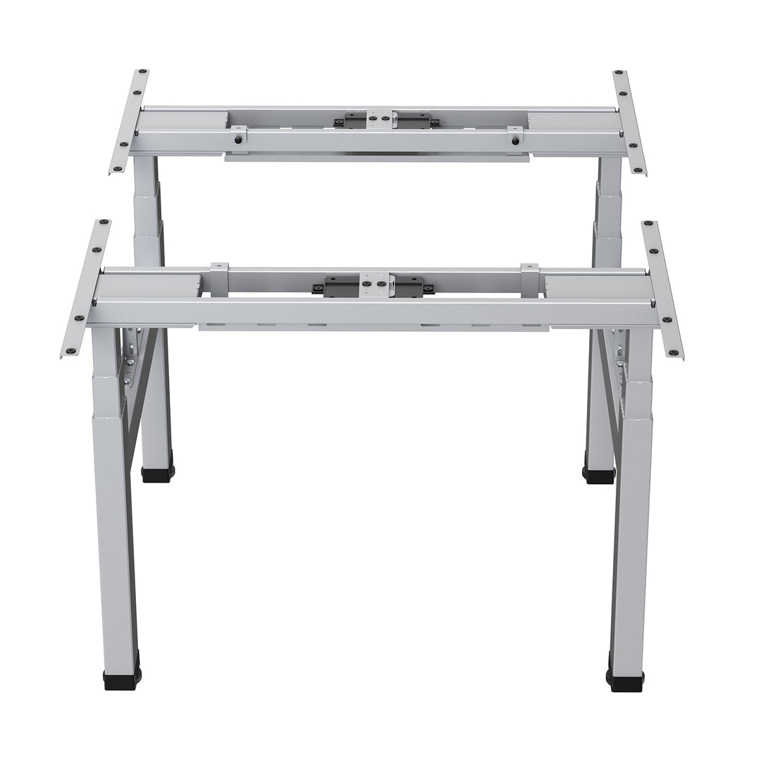 Scrivania elettrica Ergo Office regolabile a doppia altezza, altezza massima 128 cm, max 125 kg x2, senza piano di lavoro (2 parti), grigio, ER-404G
