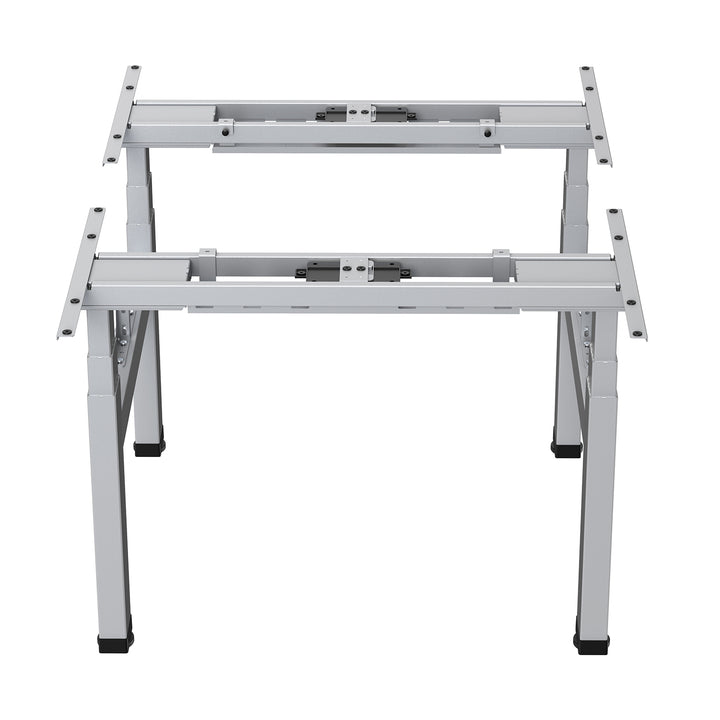 Scrivania elettrica Ergo Office regolabile a doppia altezza, altezza massima 128 cm, max 125 kg x2, senza piano di lavoro (2 parti), grigio, ER-404G
