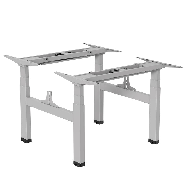 Scrivania elettrica Ergo Office regolabile a doppia altezza, altezza massima 128 cm, max 125 kg x2, senza piano di lavoro (2 parti), grigio, ER-404G