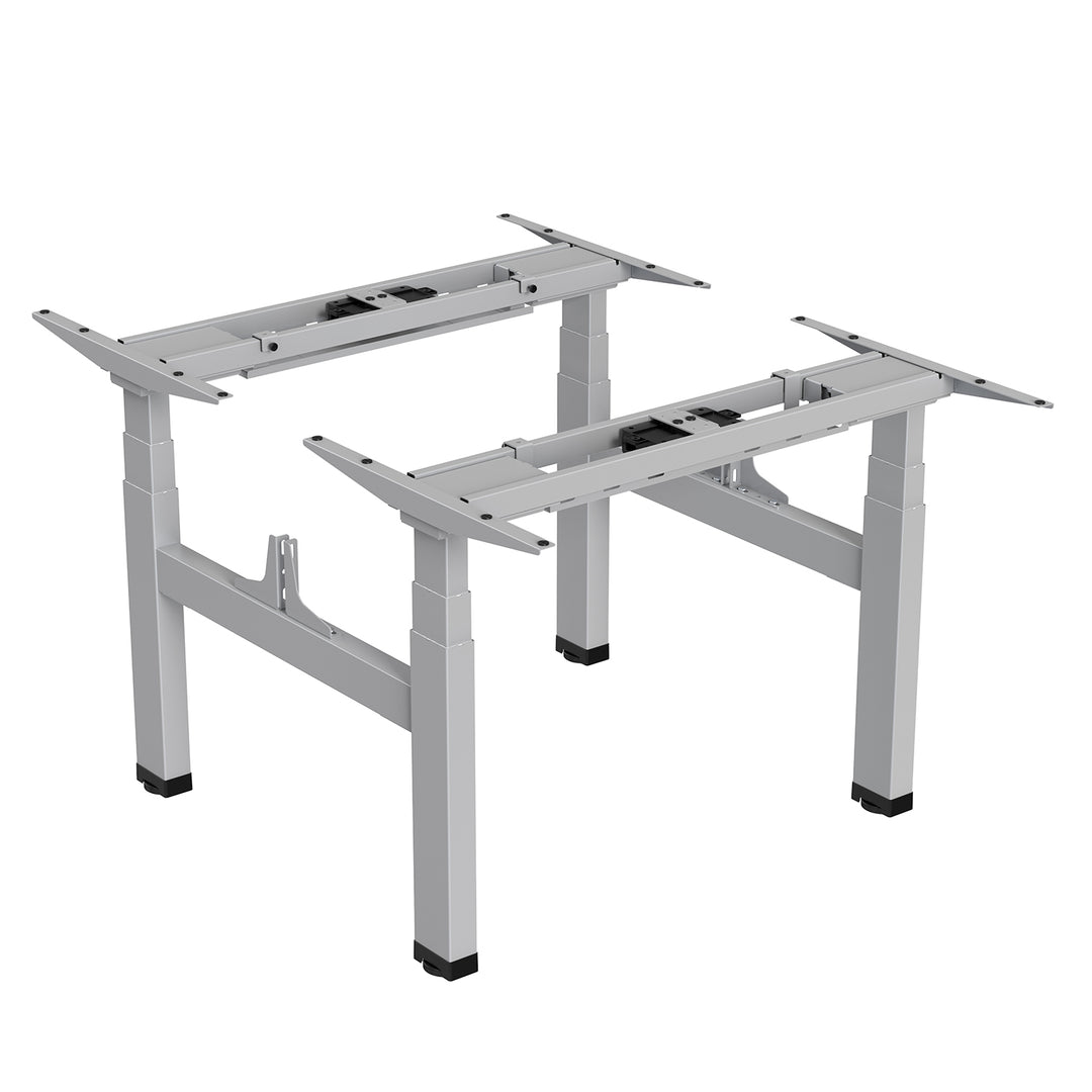 Scrivania elettrica Ergo Office regolabile a doppia altezza, altezza massima 128 cm, max 125 kg x2, senza piano di lavoro (2 parti), grigio, ER-404G