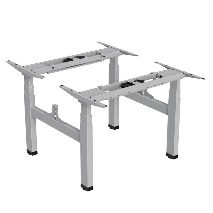 Scrivania elettrica Ergo Office regolabile a doppia altezza, altezza massima 128 cm, max 125 kg x2, senza piano di lavoro (2 parti), grigio, ER-404G