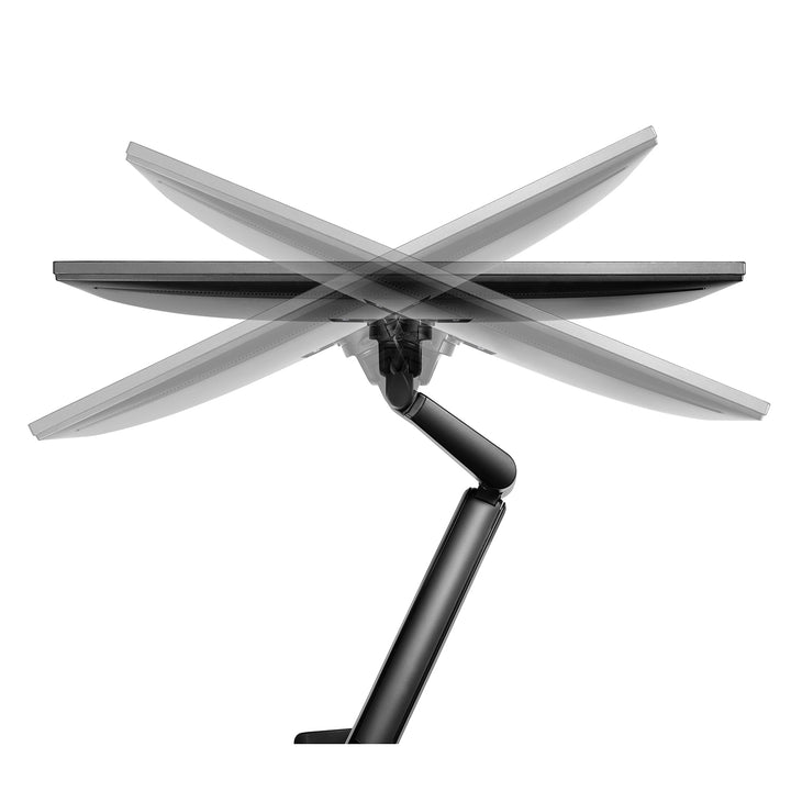 Supporto per monitor con molla a gas Supporto da tavolo Braccio per monitor Girevole Inclinazione Ruotabile 13"-32" fino a 9kg VESA 75x75 100x100 (Nero)