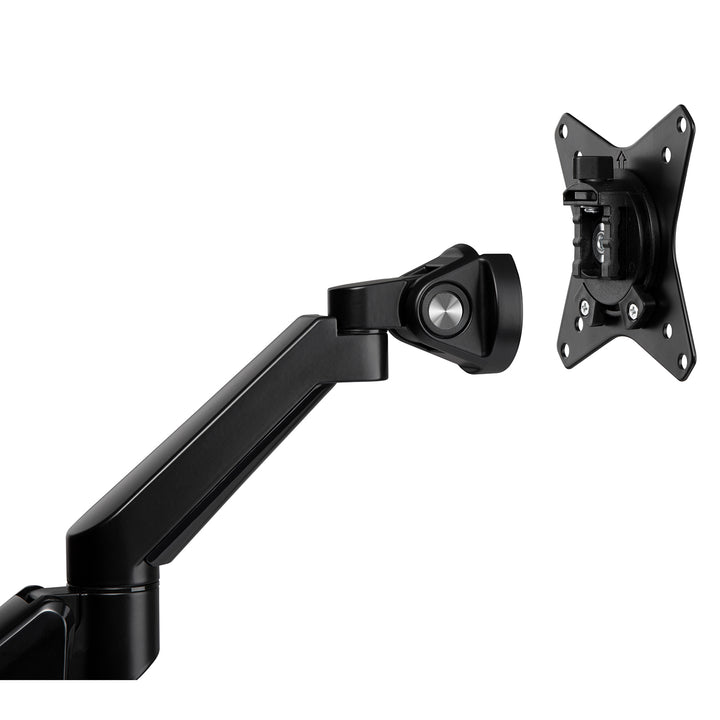 Supporto per monitor con molla a gas Supporto da tavolo Braccio per monitor Girevole Inclinazione Ruotabile 13"-32" fino a 9kg VESA 75x75 100x100 (Nero)