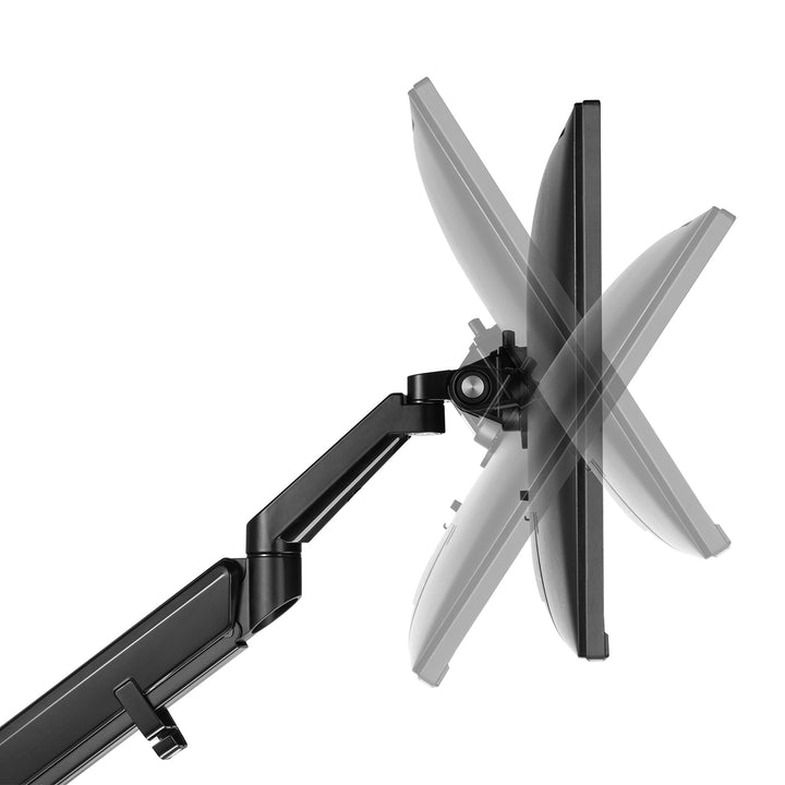 Supporto per monitor con molla a gas Supporto da tavolo Braccio per monitor Girevole Inclinazione Ruotabile 13"-32" fino a 9kg VESA 75x75 100x100 (Nero)