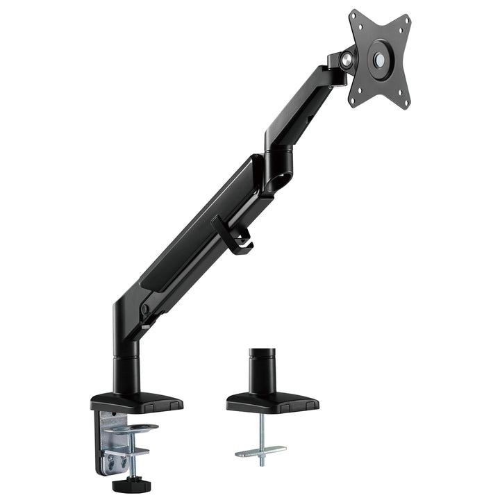 Supporto per monitor con molla a gas Supporto da tavolo Braccio per monitor Girevole Inclinazione Ruotabile 13"-32" fino a 9kg VESA 75x75 100x100 (Nero)
