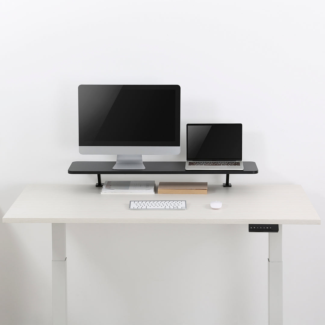 Ergo Office ER-409 Supporto per monitor 13"~32" fino a max. 20kg Ripiano da tavolo 100x26cm Mensola Supporto da tavolo