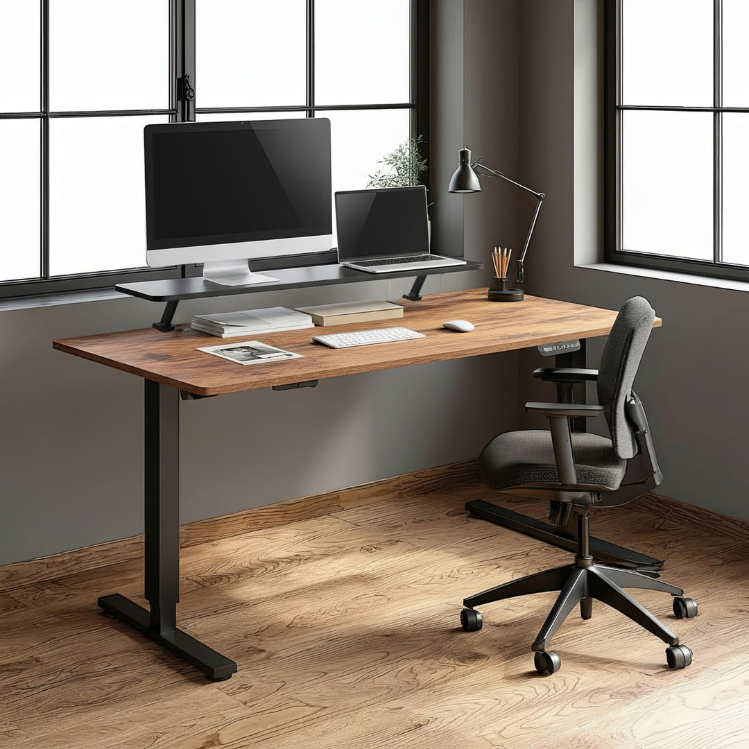 Ergo Office ER-409 Supporto per monitor 13"~32" fino a max. 20kg Ripiano da tavolo 100x26cm Mensola Supporto da tavolo
