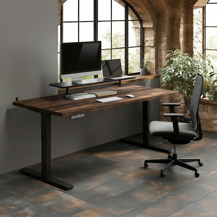 Ergo Office ER-409 Supporto per monitor 13"~32" fino a max. 20kg Ripiano da tavolo 100x26cm Mensola Supporto da tavolo