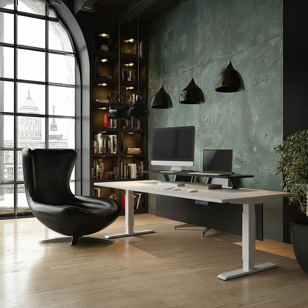Ergo Office ER-409 Supporto per monitor 13"~32" fino a max. 20kg Ripiano da tavolo 100x26cm Mensola Supporto da tavolo